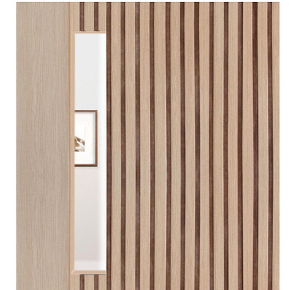 ประตูภายในโพลีสไตรีน ไม่เจาะลูกบิด LINEDEKOR ONE EIGHT 90x200 ซม. สีบีช