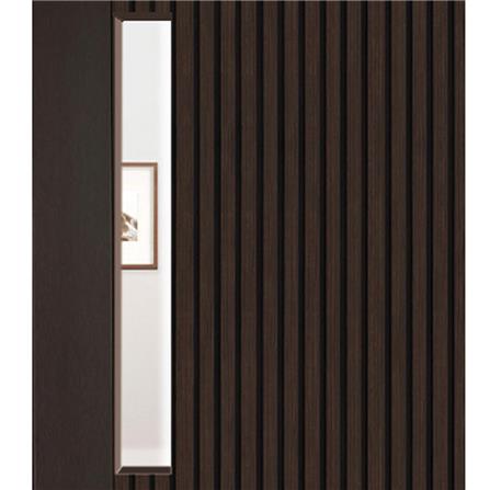 ประตูภายในโพลีสไตรีน ไม่เจาะลูกบิด LINEDEKOR ONE EIGHT 70x200 ซม. สีโอ๊ค_1