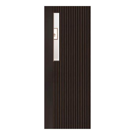 ประตูภายในโพลีสไตรีน ไม่เจาะลูกบิด LINEDEKOR ONE EIGHT 70x200 ซม. สีโอ๊ค