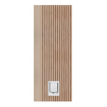 ประตูสัตว์เลี้ยงโพลีสไตรีน ไม่เจาะลูกบิด LINEDEKOR VERTICAL SIZE M 80x200 ซม. สีบีช