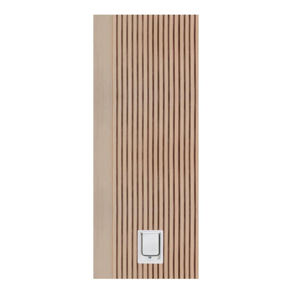 ประตูสัตว์เลี้ยงโพลีสไตรีน ไม่เจาะลูกบิด LINEDEKOR รุ่น VERTICAL SIZE S 80x200 ซม. สีบีช