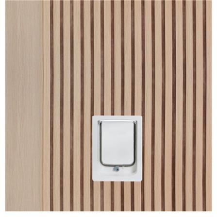 ประตูสัตว์เลี้ยงโพลีสไตรีน ไม่เจาะลูกบิด LINEDEKOR รุ่น VERTICAL SIZE S 80x200 ซม. สีบีช_1