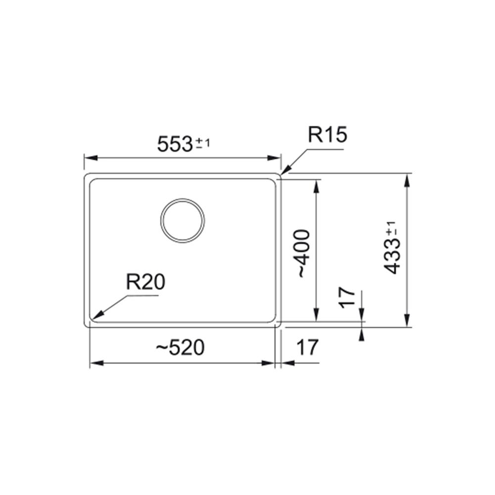 ซิงค์ฝัง 1 หลุม FRANKE MRG110-52 BIANCO สีขาว