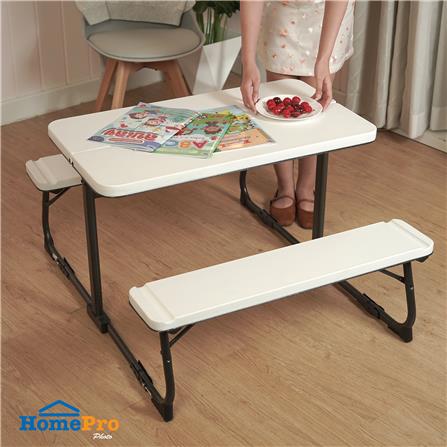 ชุดโต๊ะเด็กพับได้ 2 ที่นั่ง FURDINI DUO สีขาว_8