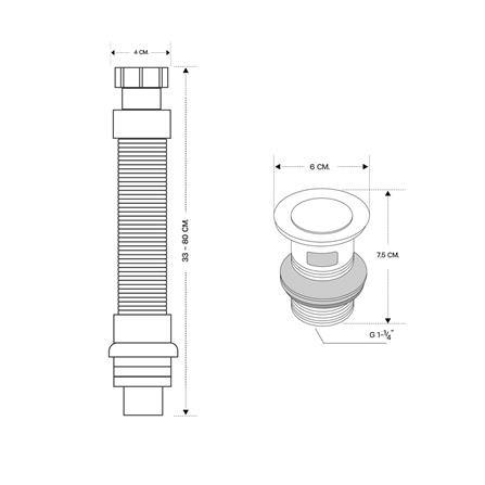 ท่อน้ำทิ้งอ่างล้างหน้าท่อย่น DONMARK GL-5338 80 ซม._3