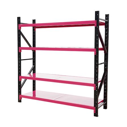 ชั้นเหล็ก 4 ชั้น C METAL 200X200X60 ซม. สีชมพู-ดำ_1