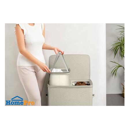 ถังผ้าเหลี่ยมสูง 2 ช่อง PLIM FABBIN สีเบจ_5