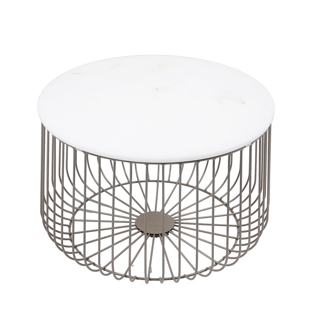 โต๊ะกลาง FURDINI RUSSO 60 ซม. สีขาว/เทา