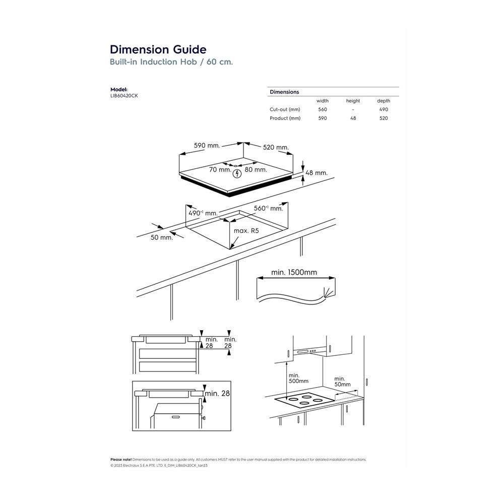 เตาฝังอินดักชั่น ELECTROLUX LIB60420CK 60 ซม.