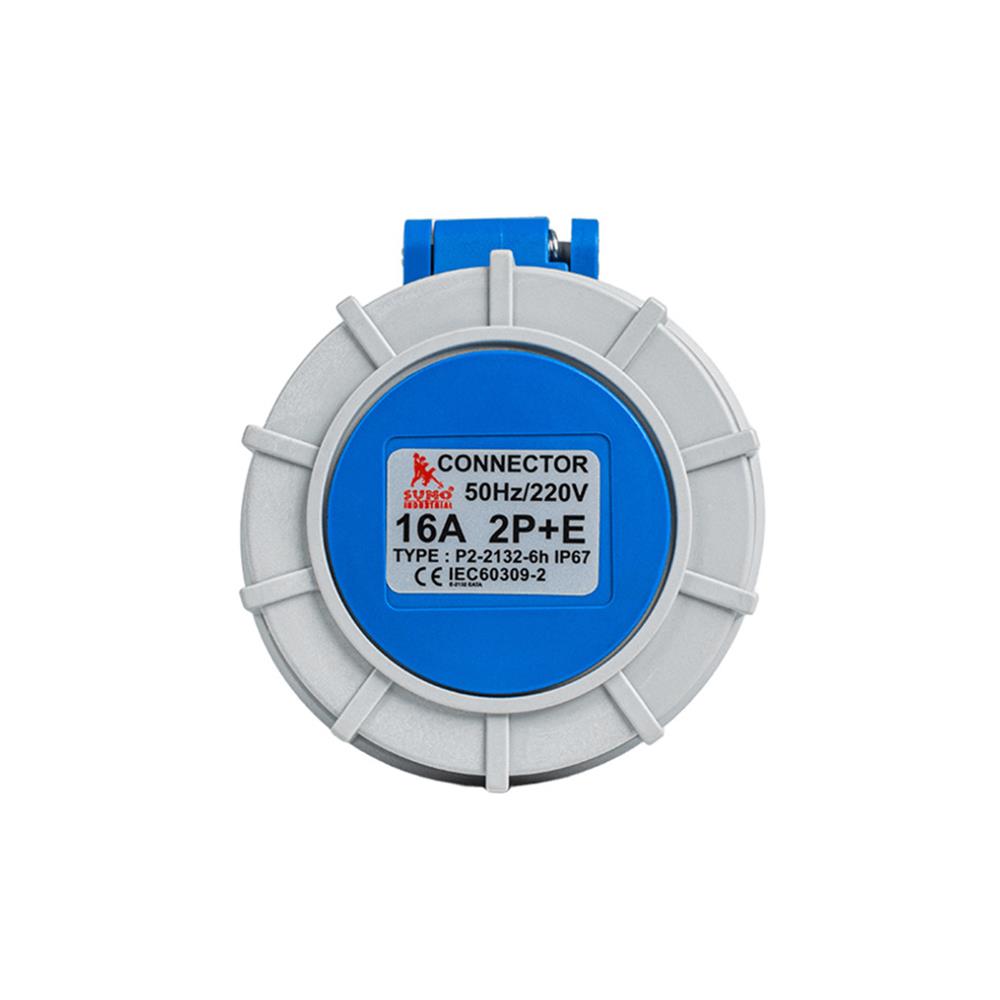 เพาเวอร์ปลั๊กตัวเมีย SUMO 3 ขา P2-2132 IP67 16 แอมป์ สีน้ำเงิน