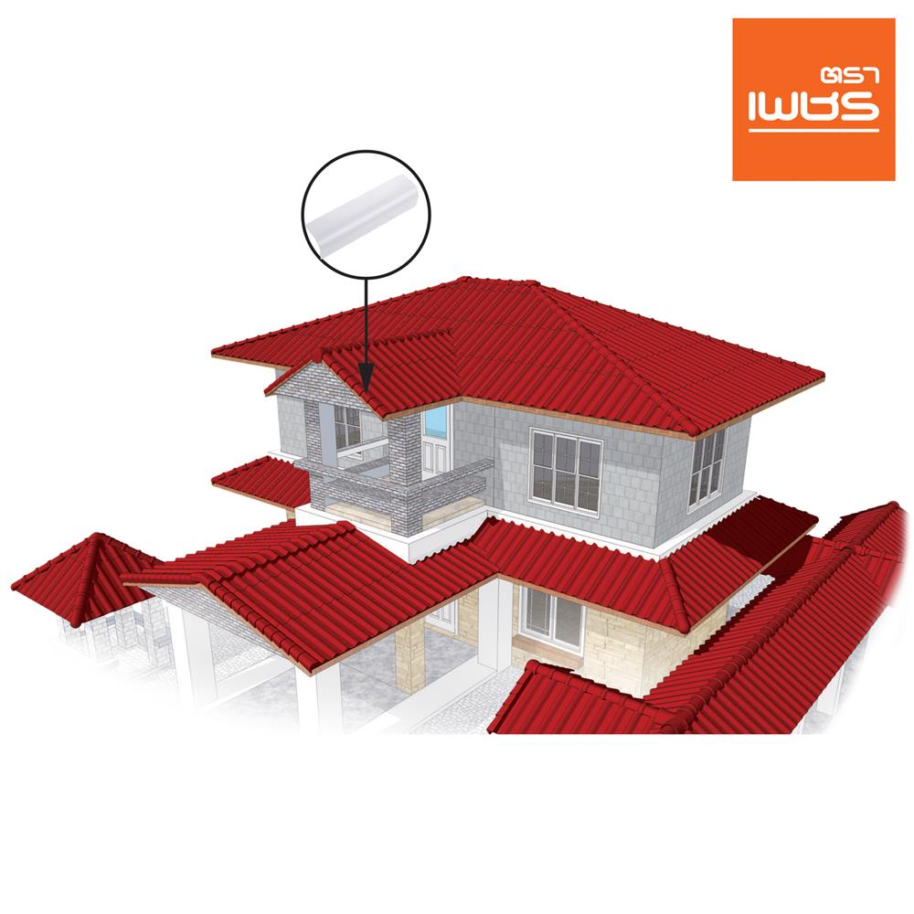 ครอบข้าง ลอนคู่ ตราเพชร 60x20 ซม. สีวินเทอร์ไวท์