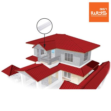 ครอบข้าง ลอนคู่ ตราเพชร 60x20 ซม. สีวินเทอร์ไวท์_2