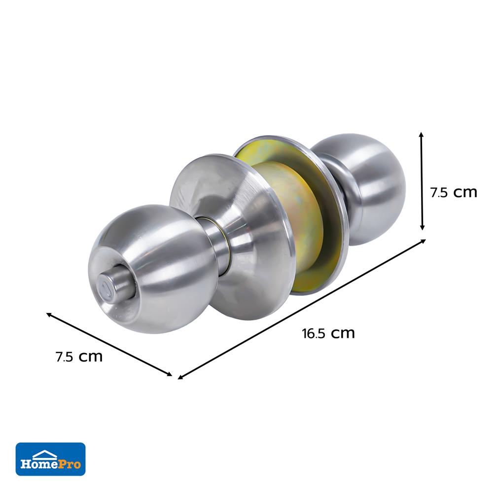 ลูกบิดทั่วไป หัวกลม AZLE 4871 ML-ET สีสเตนเลส