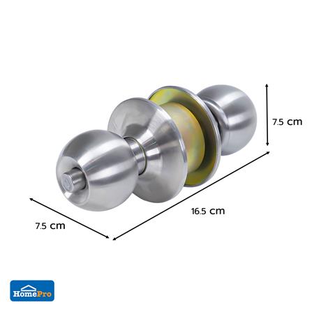 ลูกบิดทั่วไป หัวกลม AZLE 4871 ML-ET สีสเตนเลส_6