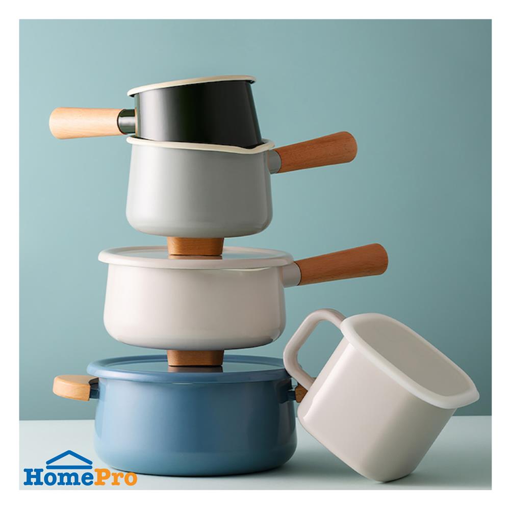 หม้อด้าม 14 ซม. LOCKnLOCK SUIT MELLOW สีเทา