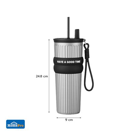 กระติกสุญญากาศ 0.71 ลิตร KECH LIVE สีเงิน_8