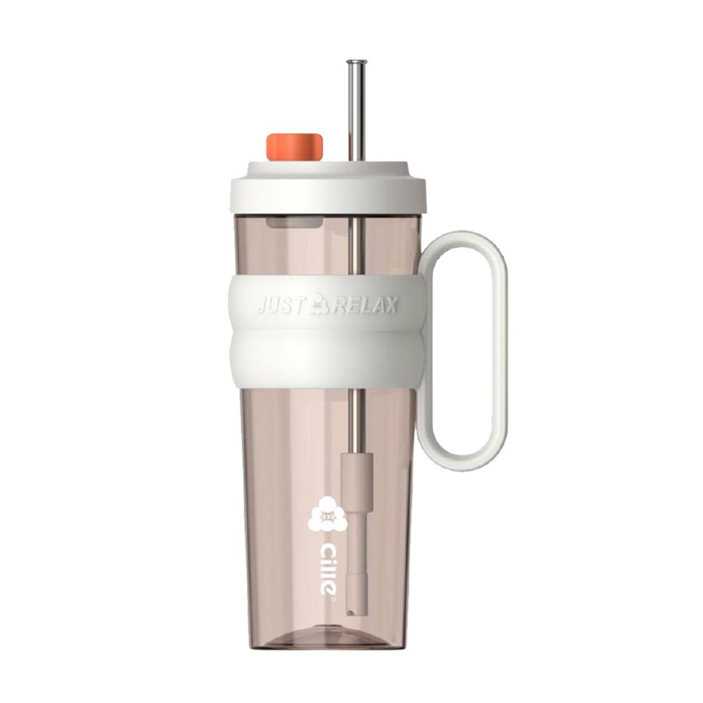 ขวดน้ำพลาสติก TRITAN 0.9 ลิตร CILLE JUST RELAX สีน้ำตาล