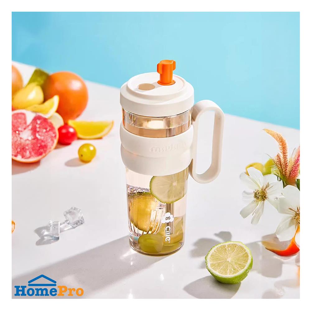 ขวดน้ำพลาสติก TRITAN 0.9 ลิตร CILLE JUST RELAX สีน้ำตาล