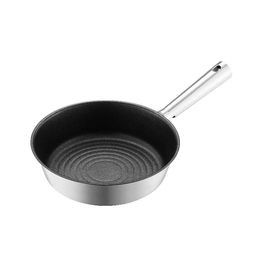 กระทะลึก 24 ซม. LOCKNLOCK SUIT STAINLESS สีเงิน