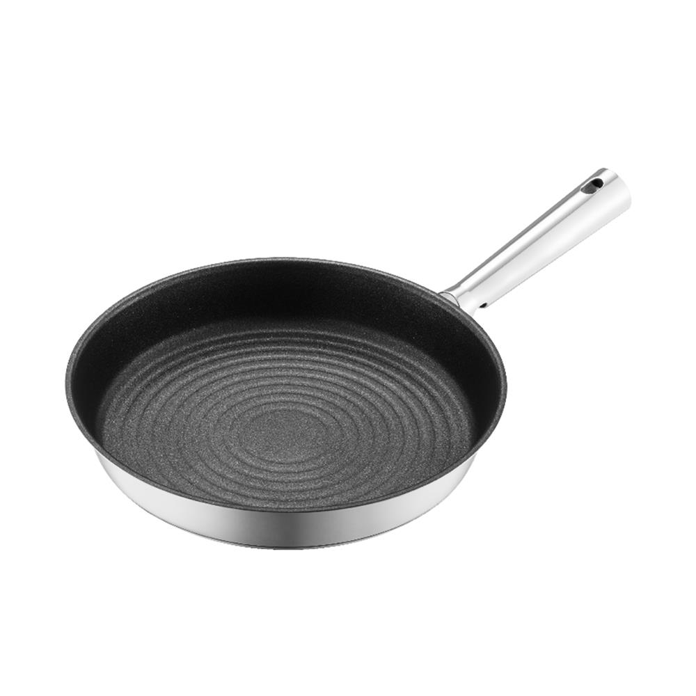 กระทะตื้น 28 ซม. LOCKNLOCK SUIT STAINLESS สีเงิน