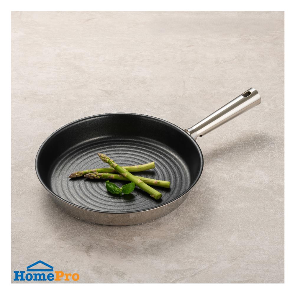 กระทะตื้น 28 ซม. LOCKNLOCK SUIT STAINLESS สีเงิน