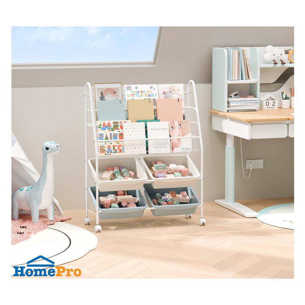 ชั้นวางของ 5 ชั้น STACKO LITTLE-P 76x30x99 ซม. สีขาว/ฟ้า