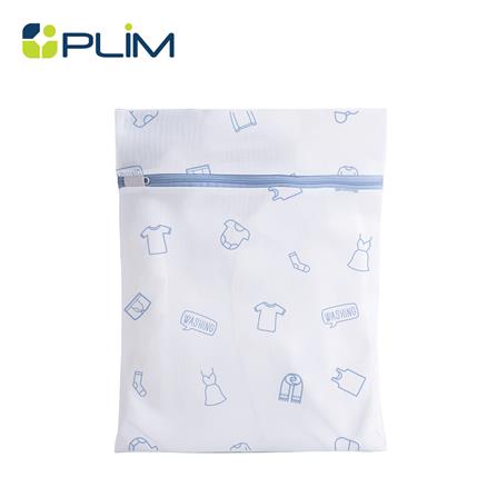 ถุงซักผ้าทรงเหลี่ยม PLIM SOFTY 50x60 ซม. สีขาว/ฟ้า_0