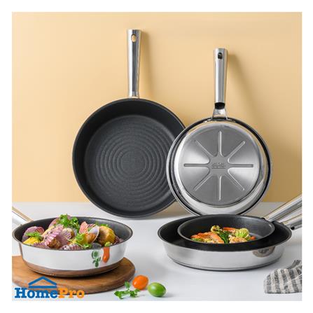 กระทะตื้น 20 ซม. LOCKNLOCK SUIT STAINLESS สีเงิน_4