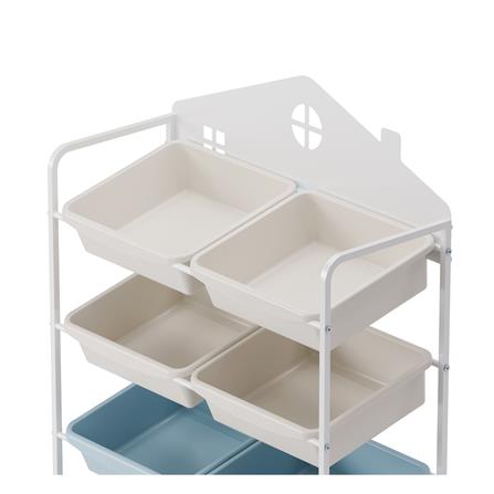 ชั้นวางของ 4 ชั้น พร้อมถาด STACKO LITTLE-P 75.4X29.5X107 ซม. สีขาว/ฟ้า_2