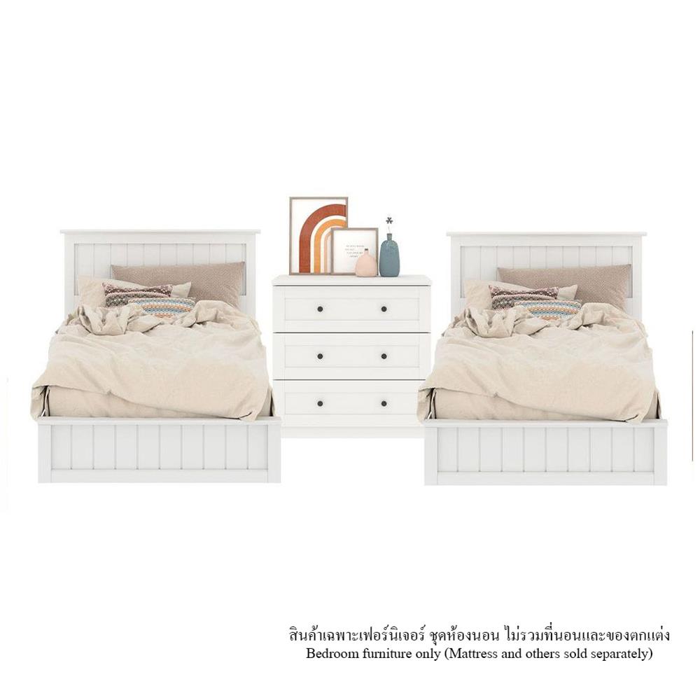 ชุดห้องนอน 3.5 ฟุต KONCEPT MONETA 59057335 สีขาว