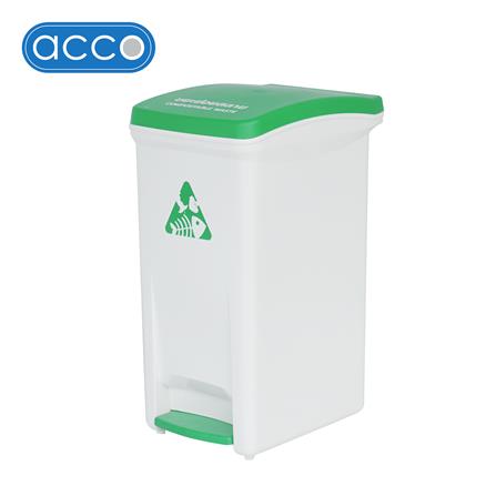ถังขยะเหยียบแยกประเภท ACCO 32 ลิตร ฝาสีเขียว_0