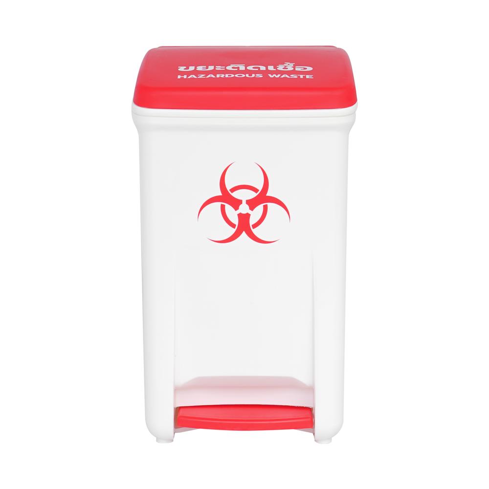 ถังขยะเหยียบแยกประเภท ACCO 18.5 ลิตร ฝาสีแดง