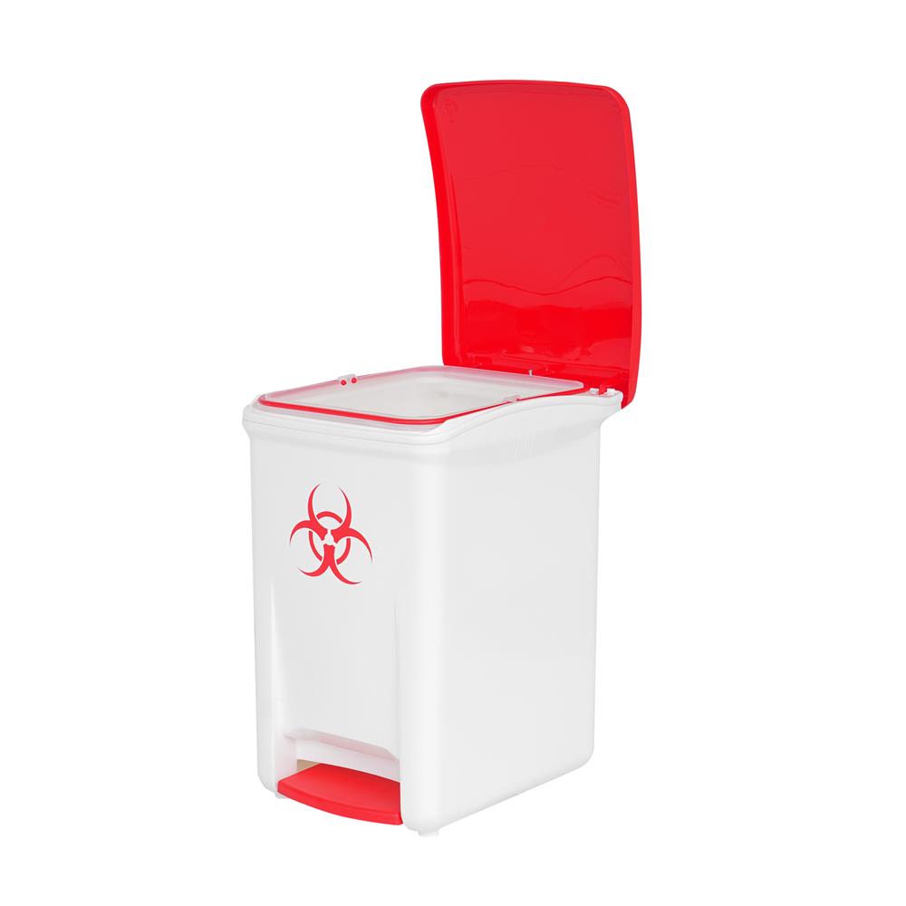 ถังขยะเหยียบแยกประเภท ACCO 18.5 ลิตร ฝาสีแดง