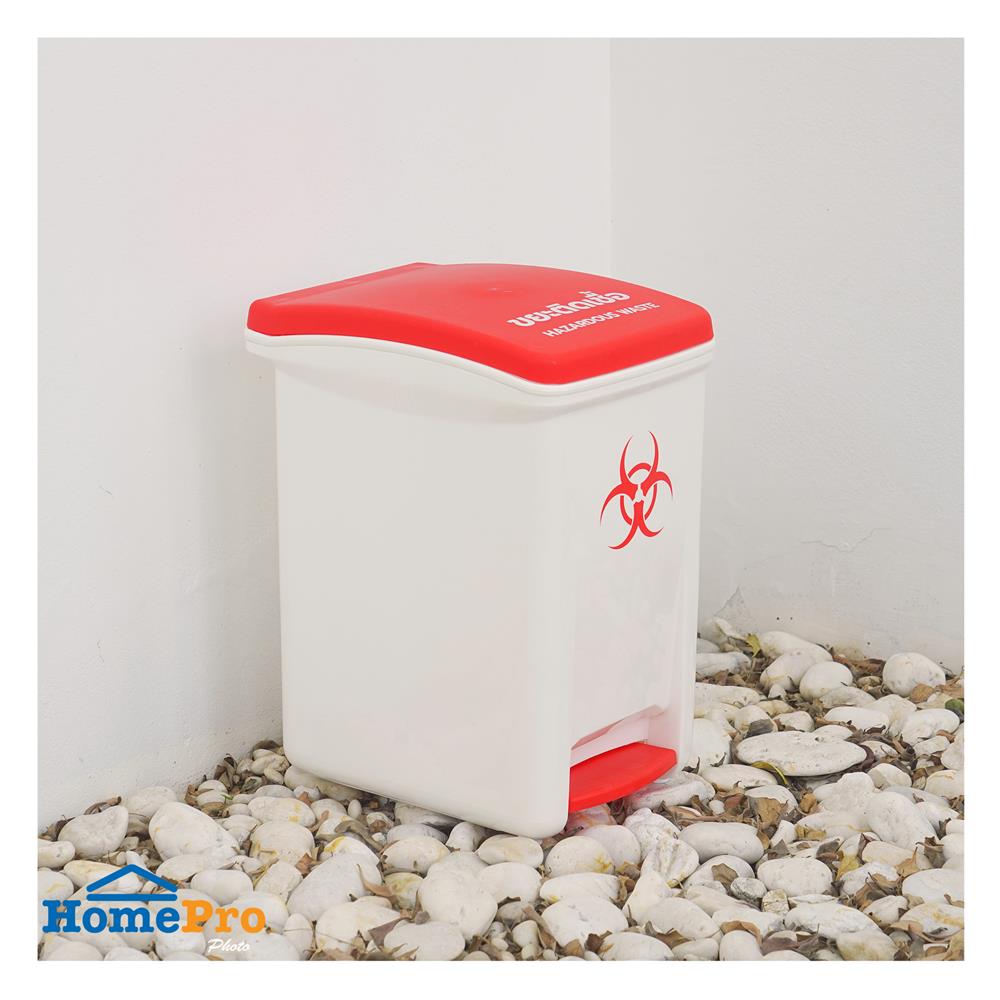 ถังขยะเหยียบแยกประเภท ACCO 18.5 ลิตร ฝาสีแดง
