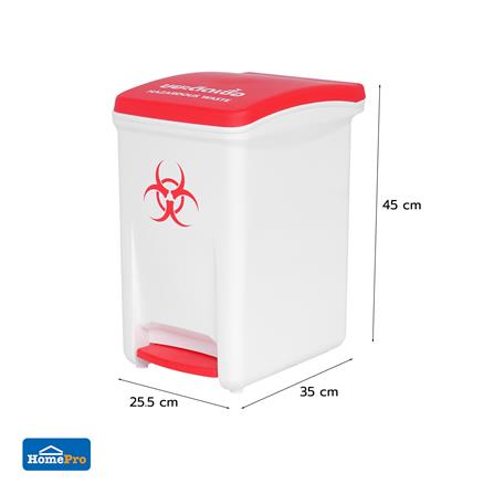 ถังขยะเหยียบแยกประเภท ACCO 18.5 ลิตร ฝาสีแดง_9