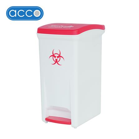ถังขยะเหยียบแยกประเภท ACCO 32 ลิตร ฝาสีแดง_1