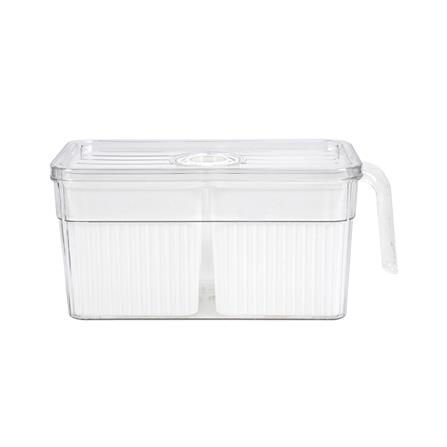 กล่องจัดเก็บในตู้เย็น 2 ช่อง มีด้ามจับ KECH SYPA SIZE M_1