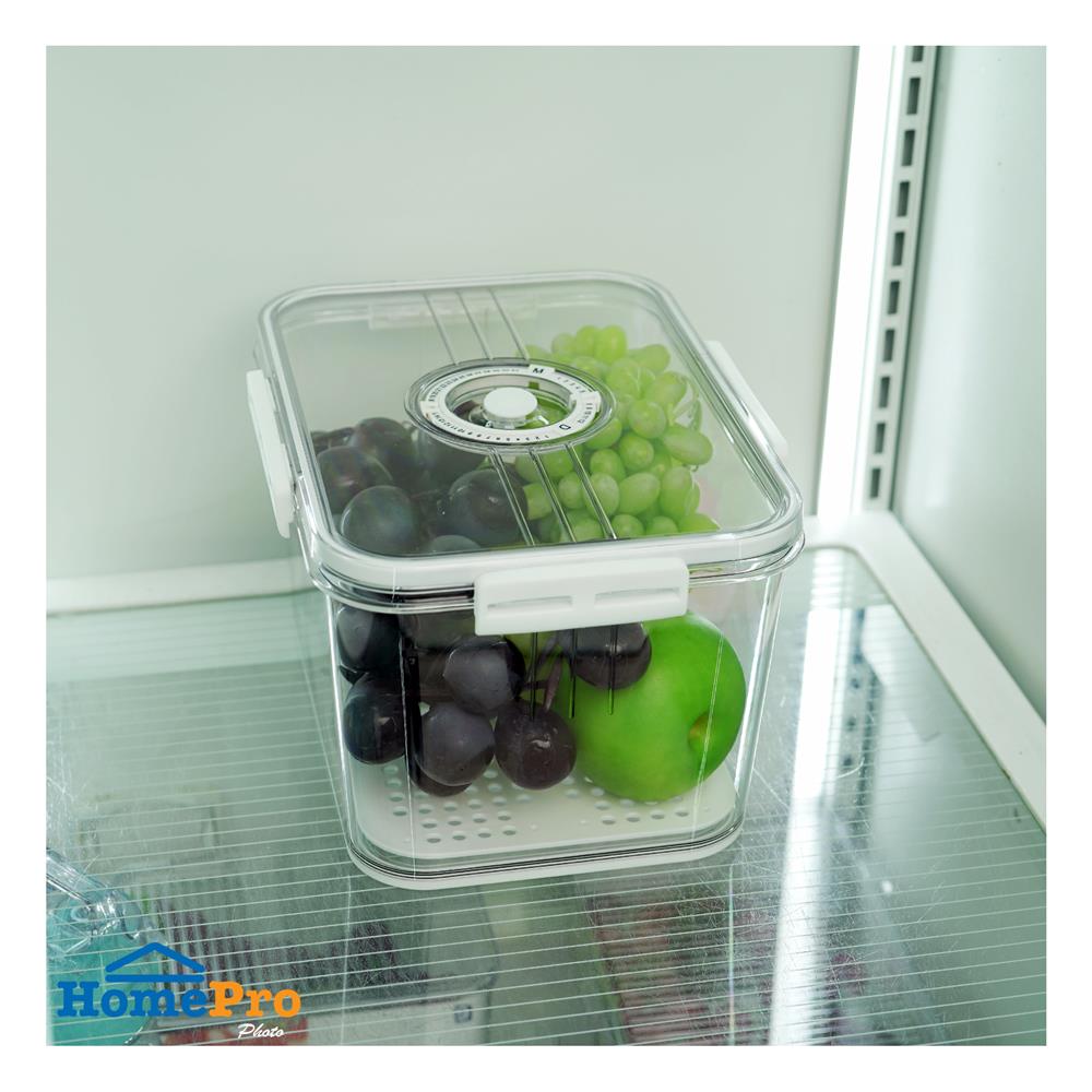 กล่องจัดเก็บในตู้เย็นมีแผ่นรองน้ำ KECH SYPA SIZE M