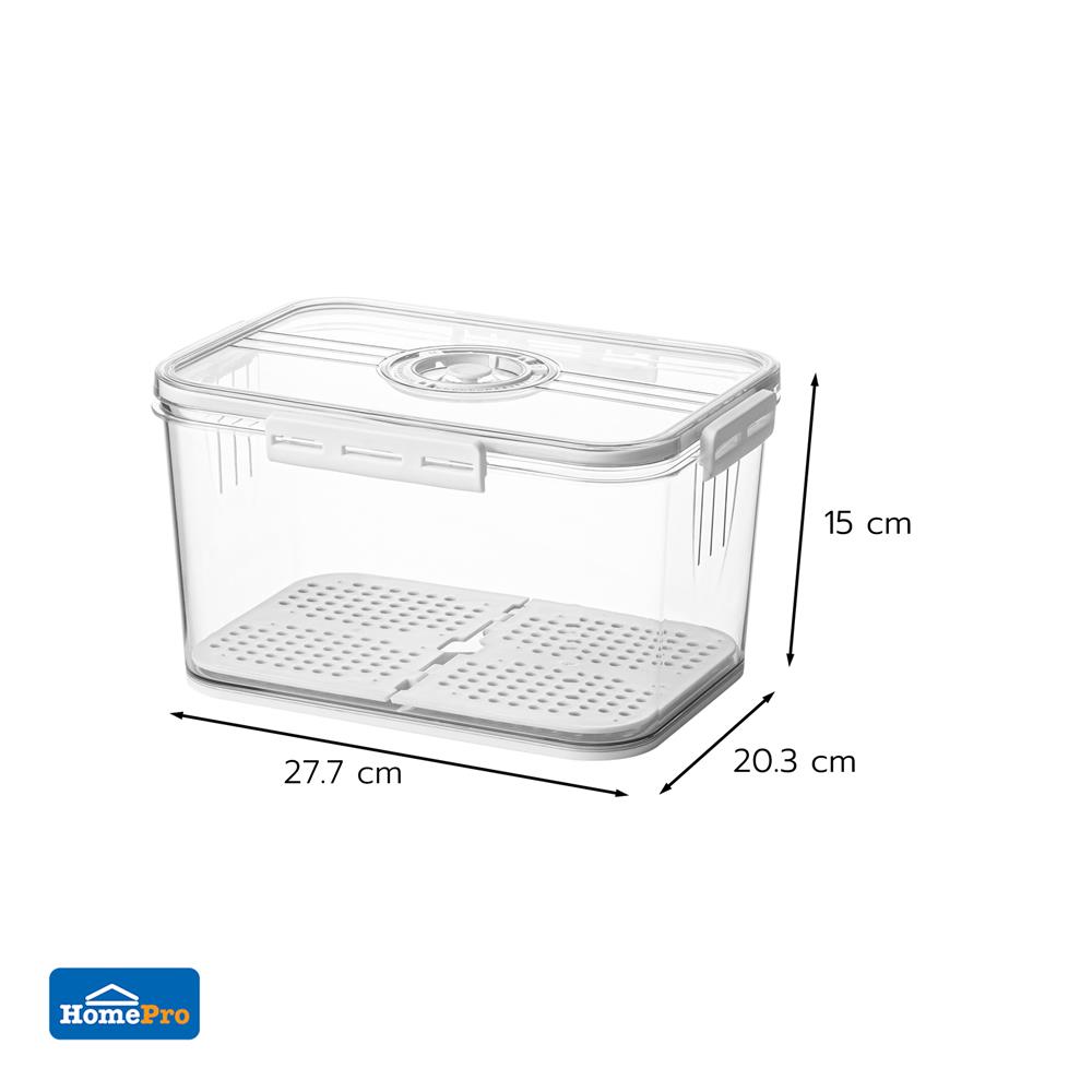 กล่องจัดเก็บในตู้เย็นมีแผ่นรองน้ำ KECH SYPA SIZE M