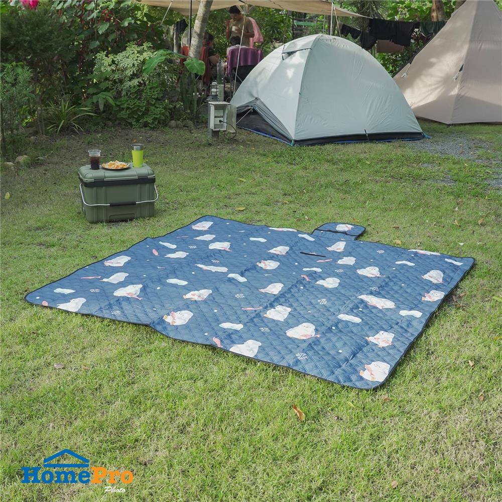 แผ่นอเนกประสงค์ HOME LIVING STYLE PENGUIN 195X195 ซม. สีน้ำเงิน