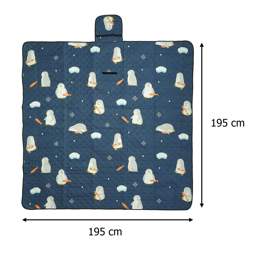 แผ่นอเนกประสงค์ HOME LIVING STYLE PENGUIN 195X195 ซม. สีน้ำเงิน