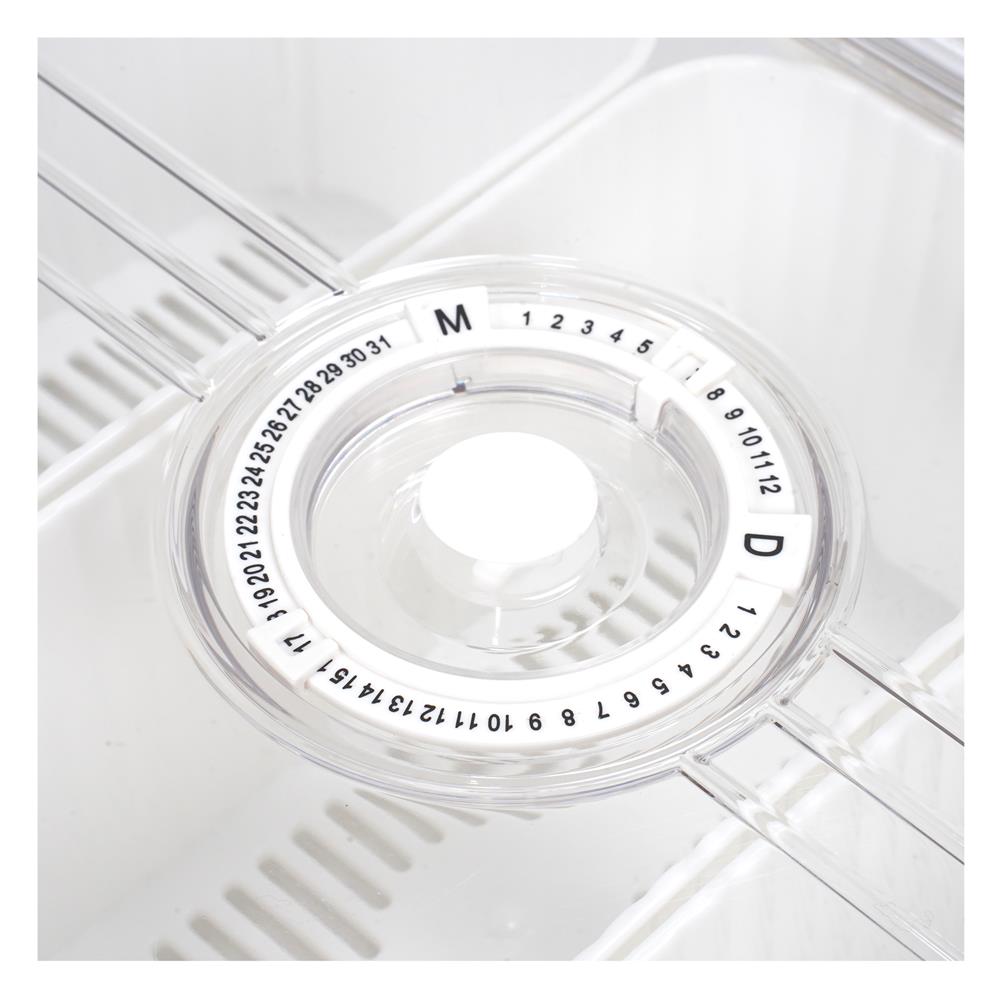 กล่องจัดเก็บในตู้เย็น 3 ช่อง ฝาบันทึกวันได้ KECH SYPA SIZE L