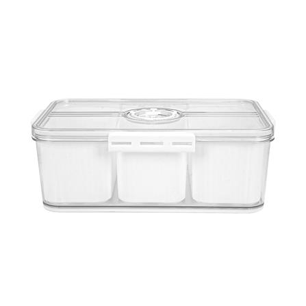 กล่องจัดเก็บในตู้เย็น 3 ช่อง ฝาบันทึกวันได้ KECH SYPA SIZE L_1