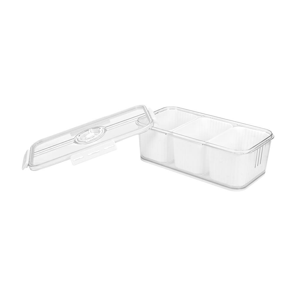 กล่องจัดเก็บในตู้เย็น 3 ช่อง ฝาบันทึกวันได้ KECH SYPA SIZE M