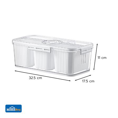 กล่องจัดเก็บในตู้เย็น 3 ช่อง ฝาบันทึกวันได้ KECH SYPA SIZE M_6