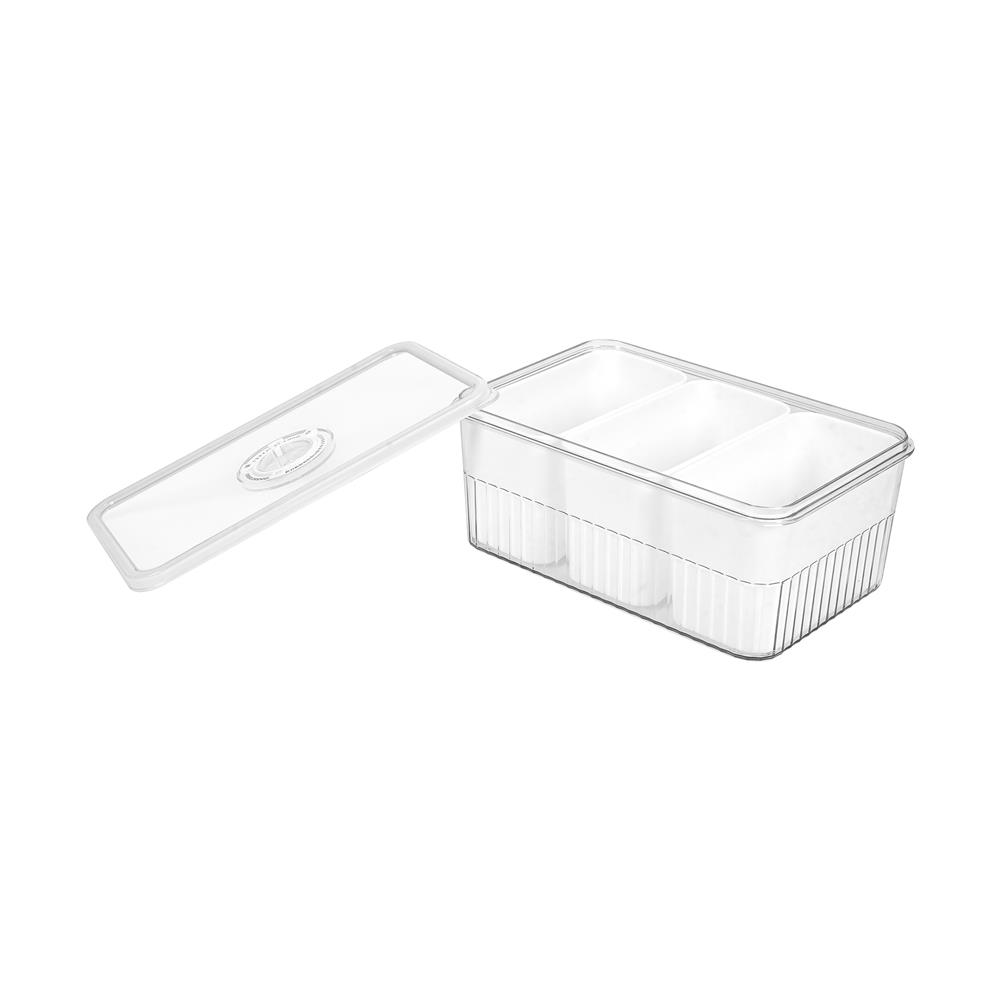 กล่องจัดเก็บในตู้เย็น 3 ช่อง ฝาซีลบันทึกวันได้ KECH SYPA