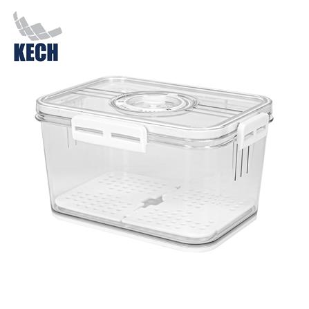 กล่องจัดเก็บในตู้เย็นมีแผ่นรองน้ำ KECH SYPA SIZE S_0