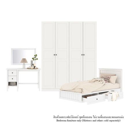 ชุดห้องนอน 3.5 ฟุต KONCEPT MONETA 59062009 สีขาว_0