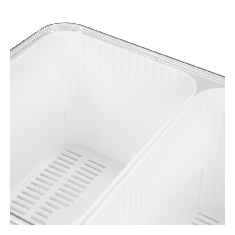 กล่องจัดเก็บในตู้เย็น 2 ช่อง พร้อมฝาบันทึกวัน KECH SYPA SIZE L