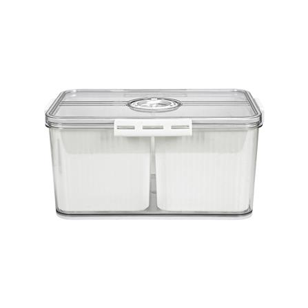 กล่องจัดเก็บในตู้เย็น 2 ช่อง พร้อมฝาบันทึกวัน KECH SYPA SIZE L_1